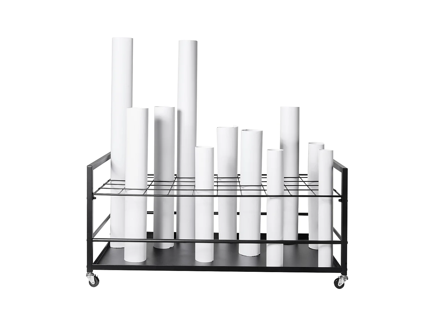 Regał Magazynowy SucceBuy z 50 Przegrodami, Mobilny, na Kółkach