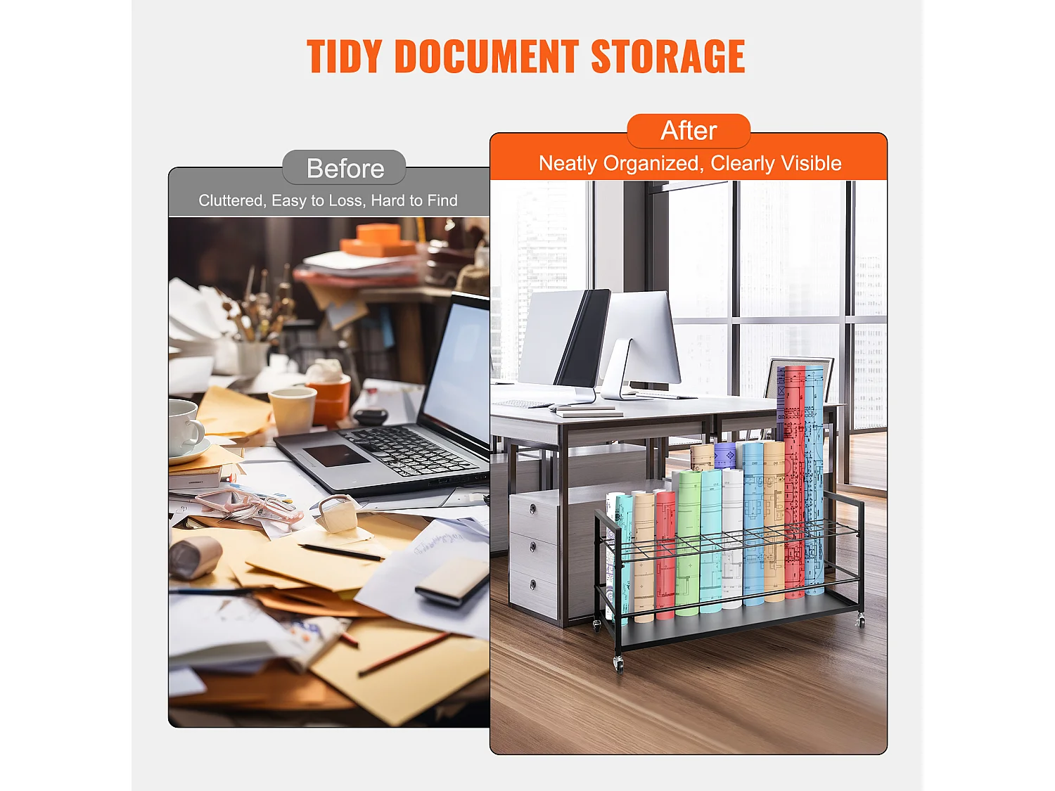 Étagère de Rangement SucceBuy à 50 Emplacements, Mobile avec Roulettes