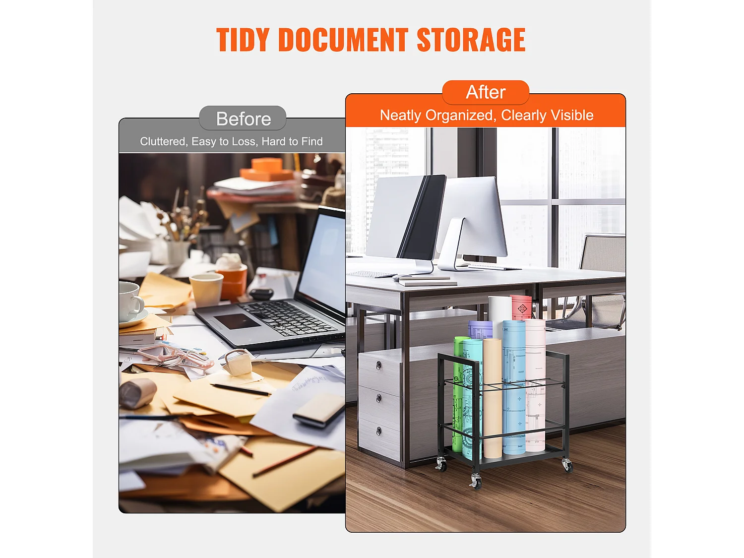 Opbergrek SucceBuy met 12 Vakken, Verrijdbaar met Wieltjes