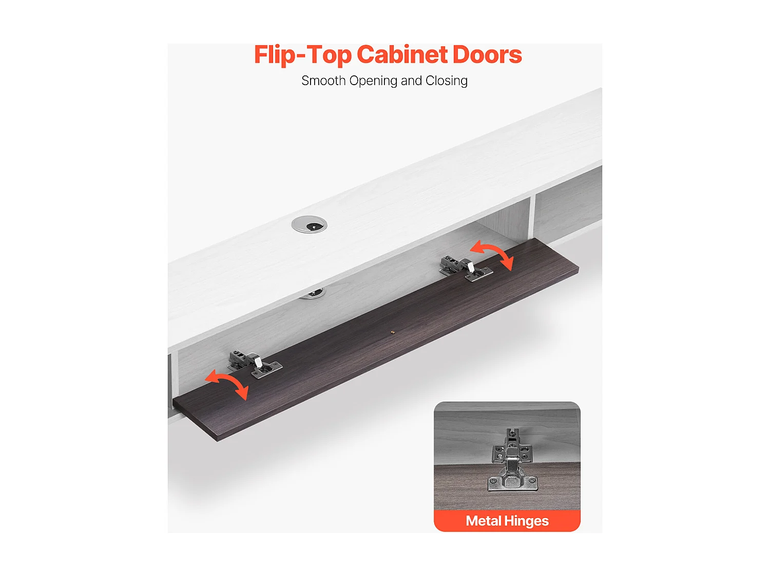 Szafka Ścienna pod TV SucceBuy Wiszący Stojak pod Telewizor, 180 cm, Konsola Multimedialna z Systemem Zarządzania Kablami, Nowoczesna Półka z Płyty Wiórowej