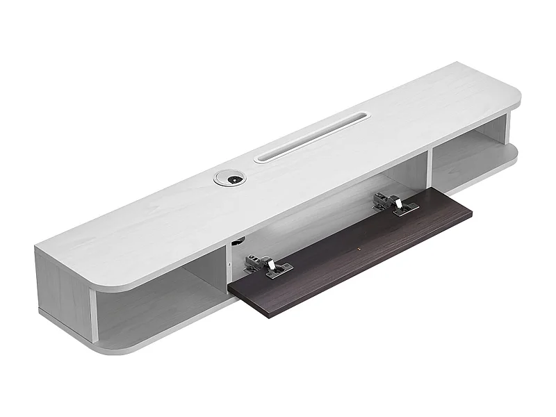 Mobile Porta TV a Parete SucceBuy Mobile TV Sospeso a Parete, 120 cm, Consolle Multimediale Moderna con Gestione Cavi, Moderno Ripiano in Truciolato