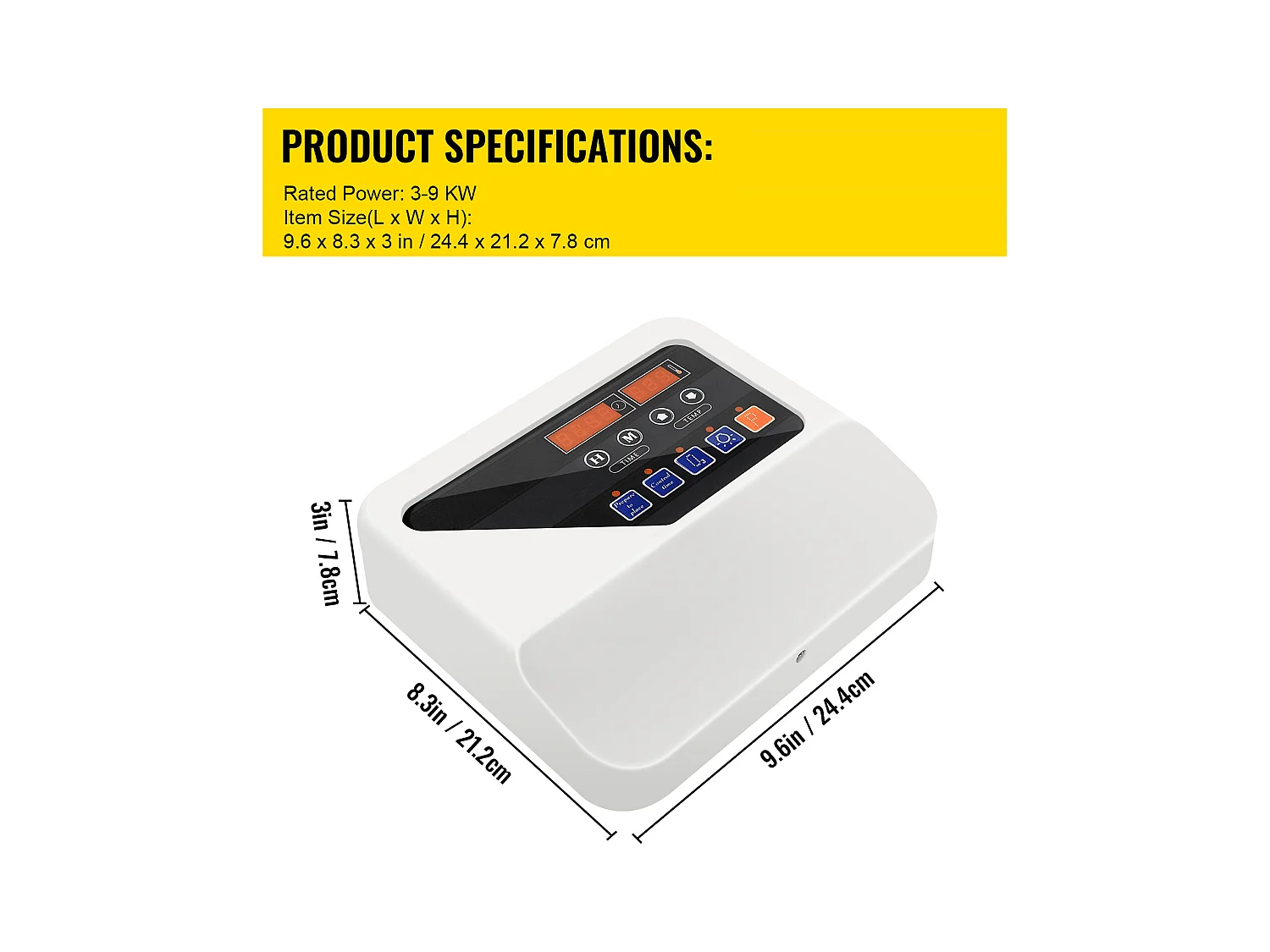 Poêle de Sauna SucceBuy, Contrôleur de Chauffage de Sauna Électrique, 3-9KW, 380V-415V, pour Contrôler Durée et Température de Chauffage