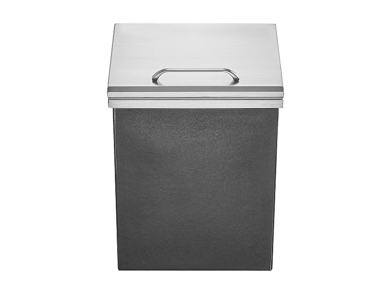 Coffre à Glace SucceBuy, 35,5 x 30,5 x 45,7 cm, en Acier Inoxydable, avec Couvercle à Charnière, pour Cuisine Extérieure