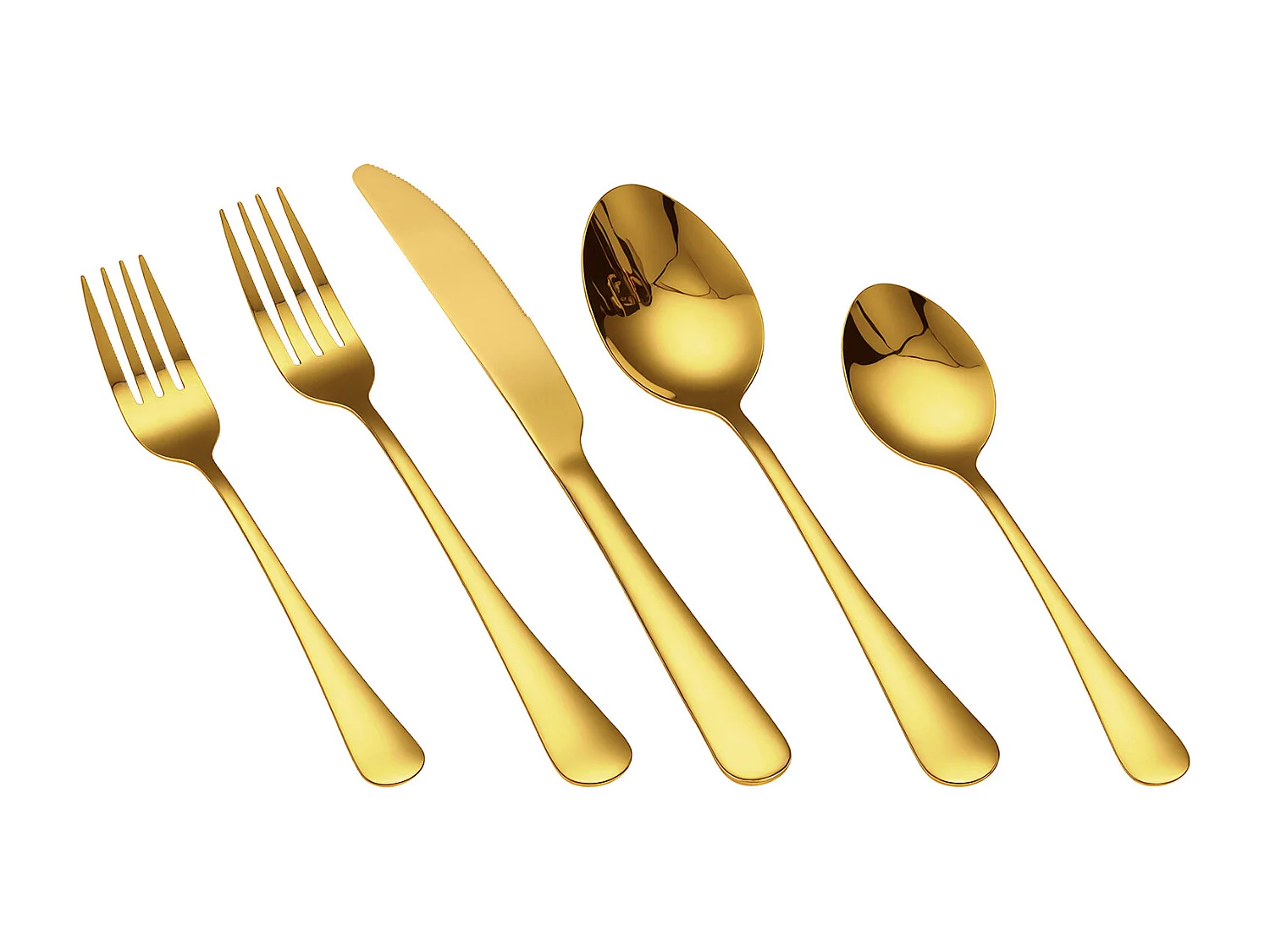 Ensemble de Couverts SucceBuy Ménagère 100 Pièces en Acier Inoxydable, pour 20 Personnes, Finition Miroir, Lavable au Lave-Vaisselle, avec Couteau