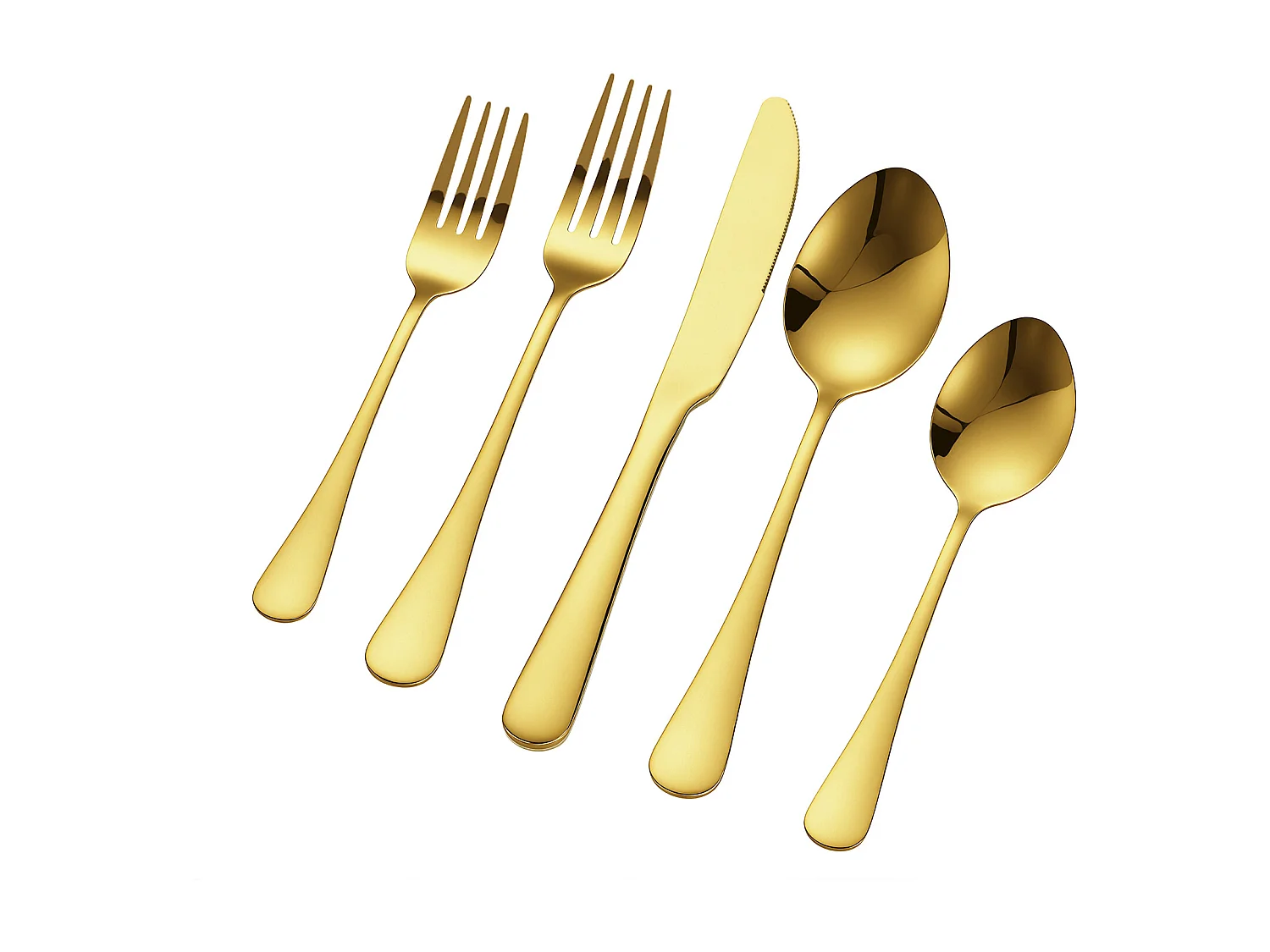 Ensemble de Couverts SucceBuy Ménagère 100 Pièces en Acier Inoxydable, pour 20 Personnes, Finition Miroir, Lavable au Lave-Vaisselle, avec Couteau