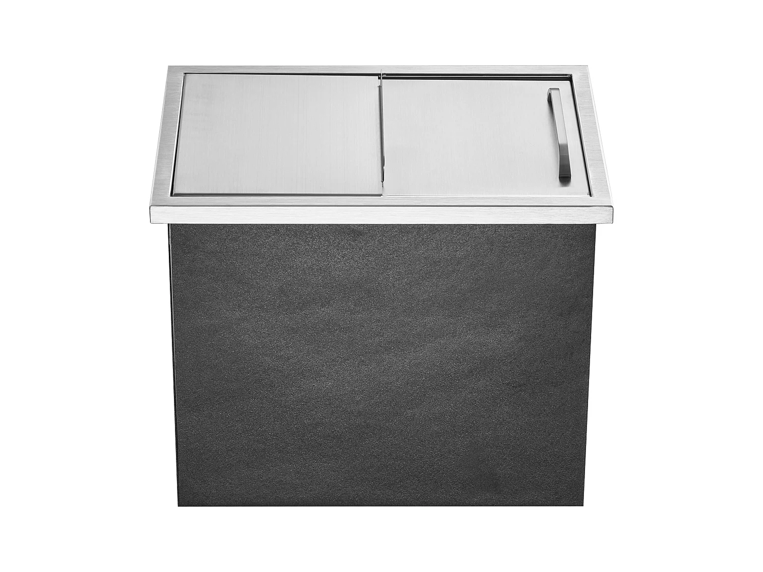 Coffre à Glace SucceBuy, 45,7 x 30,5 x 36,5 cm, en Acier Inoxydable, avec Couvercle, Bac à Glace, pour Cuisine Extérieure