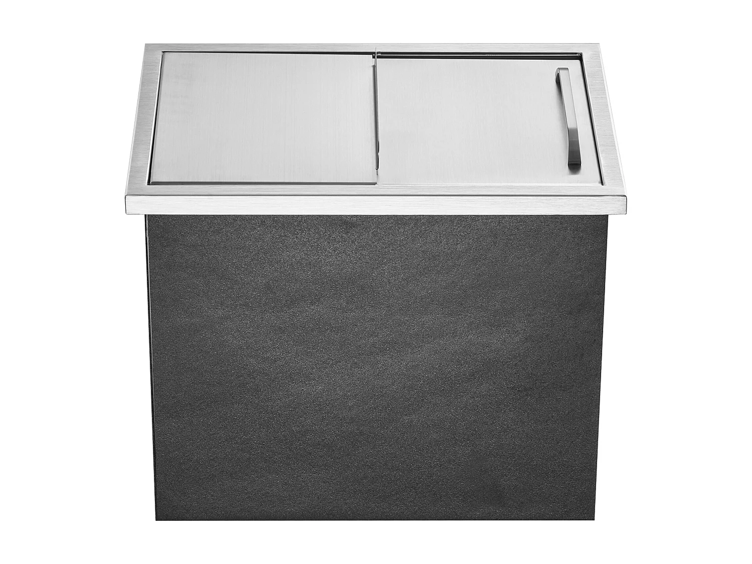 Coffre à Glace SucceBuy, 45,7 x 30,5 x 36,5 cm, en Acier Inoxydable, avec Couvercle, Bac à Glace, pour Cuisine Extérieure