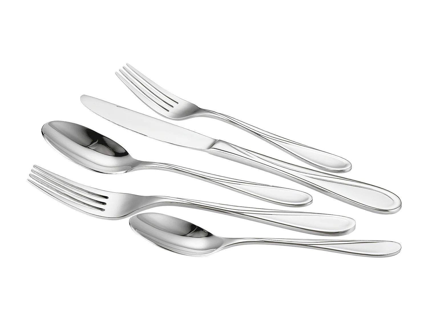 Ensemble de Couverts SucceBuy Ensemble de Couverts en Acier Inoxydable de 30 Pièces, Vaisselle Durable avec Finition Miroir, Vaisselle Lavable au Lave-Vaisselle