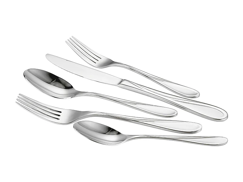 Zestaw Sztućców SucceBuy 30-Elementowy Zestaw Sztućców ze Stali Nierdzewnej, Trwała Zastawa Stołowa z Lustrzanym Wykończeniem, Można Myć w Zmywarce