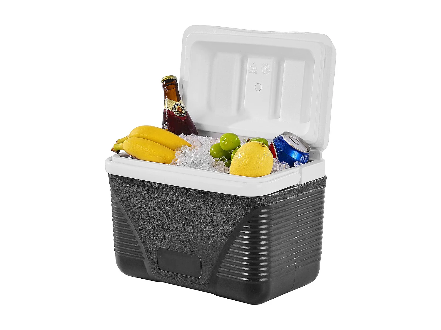 Kühler SucceBuy Isolierte Kühlbox, 8 L Tragbarer Kühlschrank, Isolierte Kühltasche mit Eisspeicherung, Ausgestattet mit Starken Griffen, Schwarz