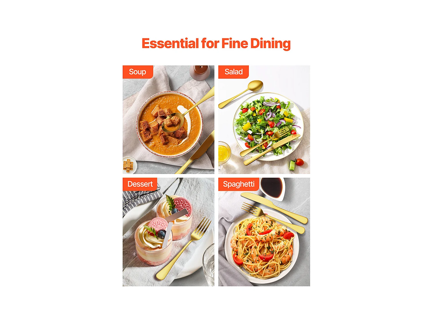 Ensemble de Couverts SucceBuy Ensemble de Couverts en Acier Inoxydable 60 Pièces, Couverts pour 12 Personnes, Cuisine.