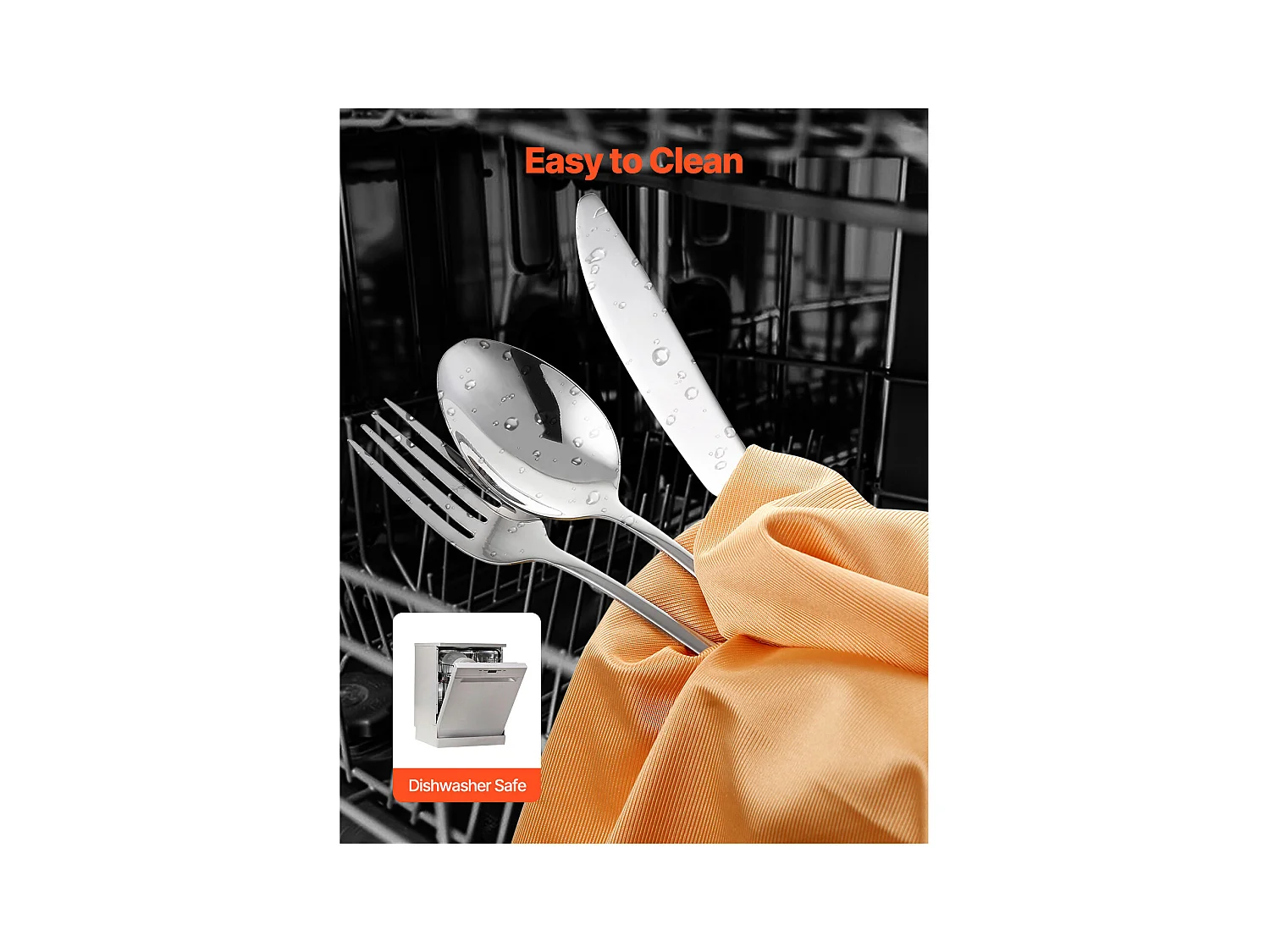 Ensemble de Couverts SucceBuy Ménagère 30 Pièces en Acier Inoxydable, Couverts pour 6 Personnes, Ustensiles de Cuisine.