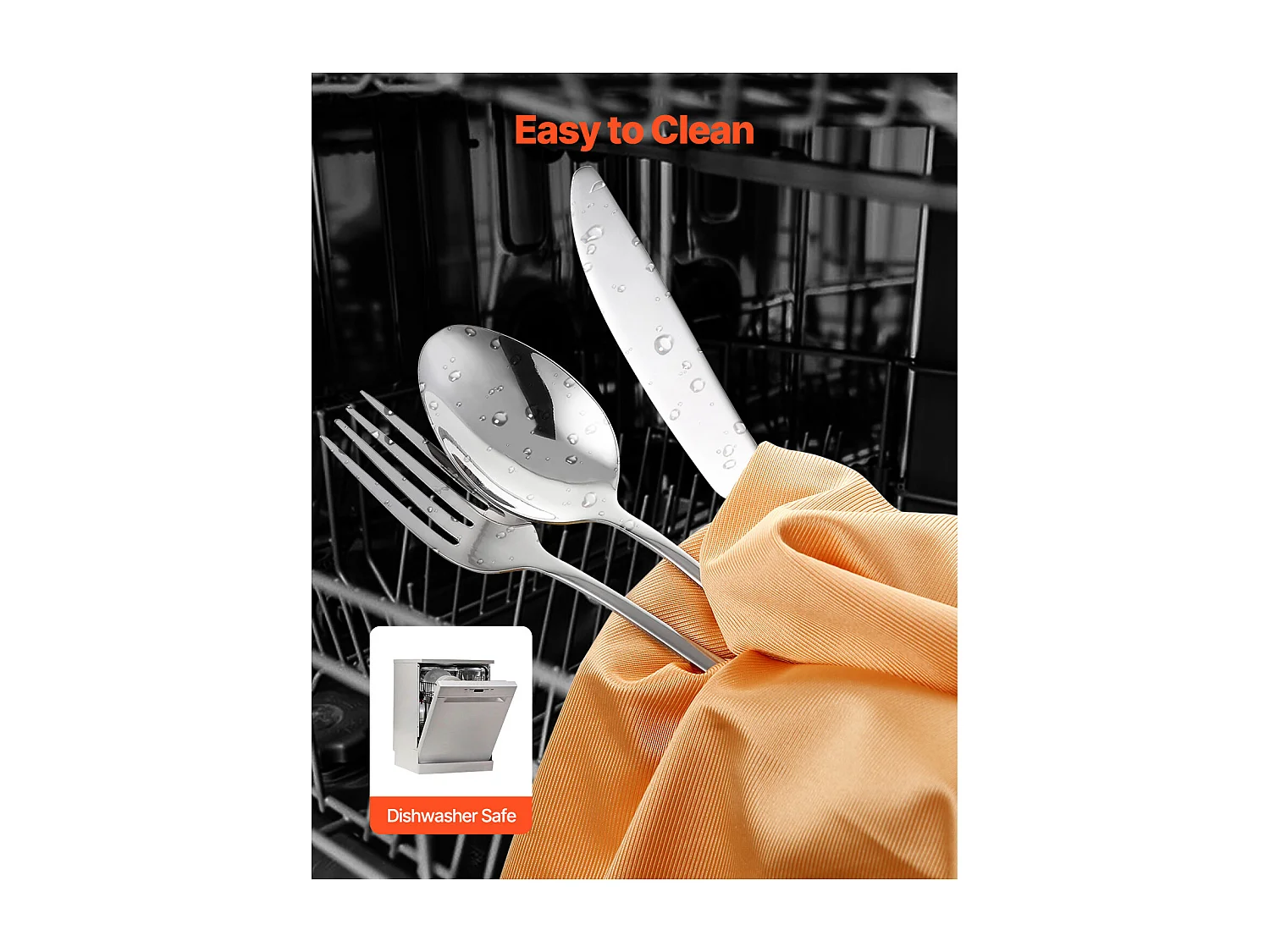 Ensemble de Couverts SucceBuy Ménagère 30 Pièces en Acier Inoxydable, Couverts pour 6 Personnes, Ustensiles de Cuisine.