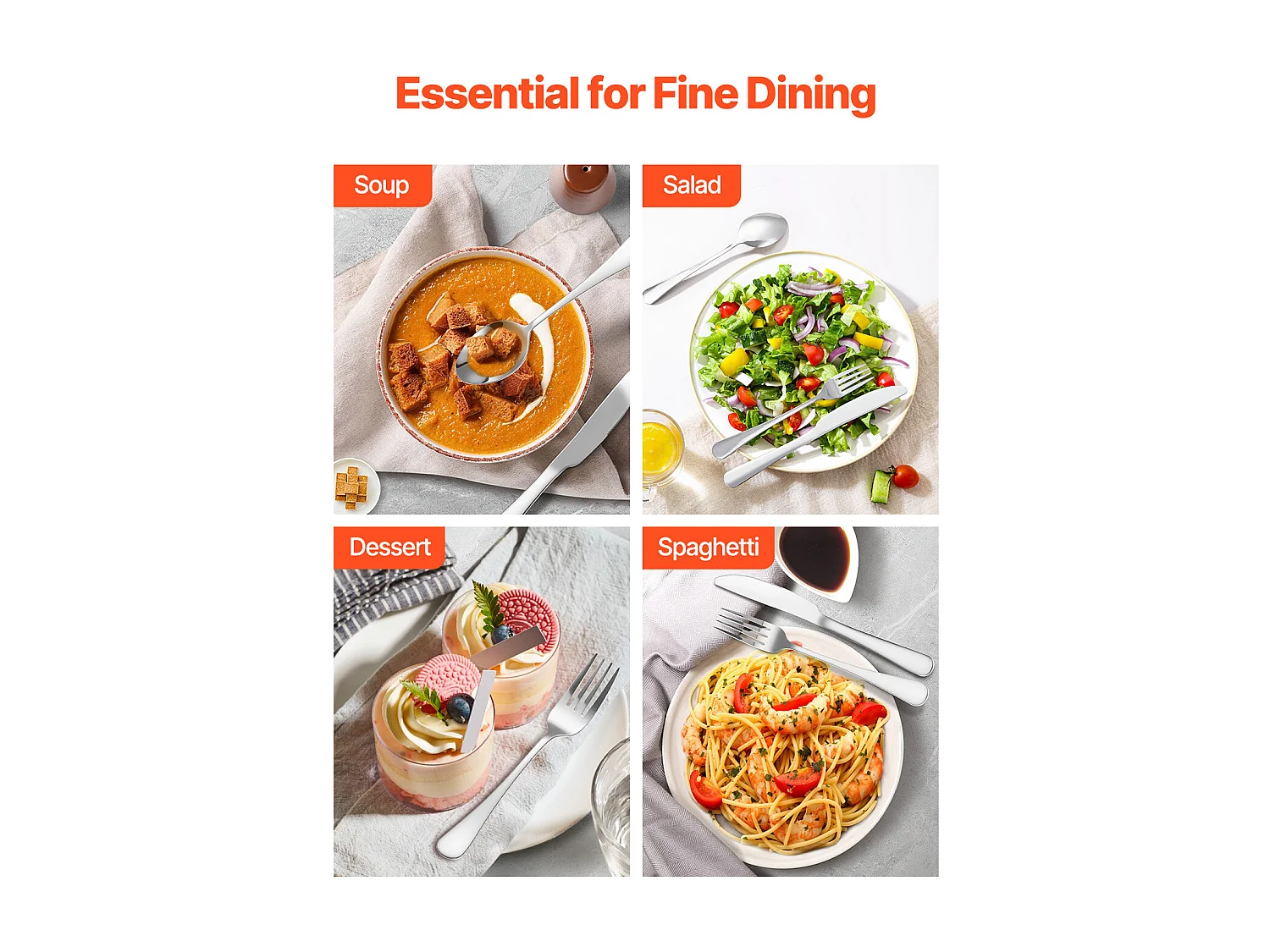 Ensemble de Couverts SucceBuy Ménagère 30 Pièces en Acier Inoxydable, Couverts pour 6 Personnes, Ustensiles de Cuisine.