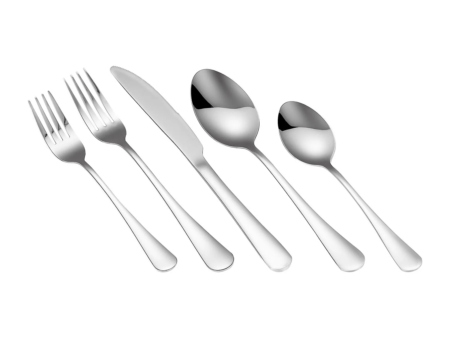 Ensemble de Couverts SucceBuy Ménagère 30 Pièces en Acier Inoxydable, Couverts pour 6 Personnes, Ustensiles de Cuisine.