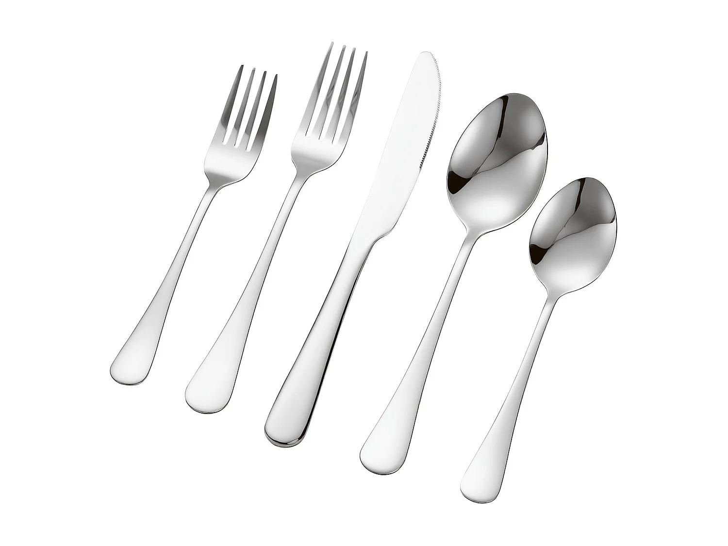 Ensemble de Couverts SucceBuy Ménagère 30 Pièces en Acier Inoxydable, Couverts pour 6 Personnes, Ustensiles de Cuisine.