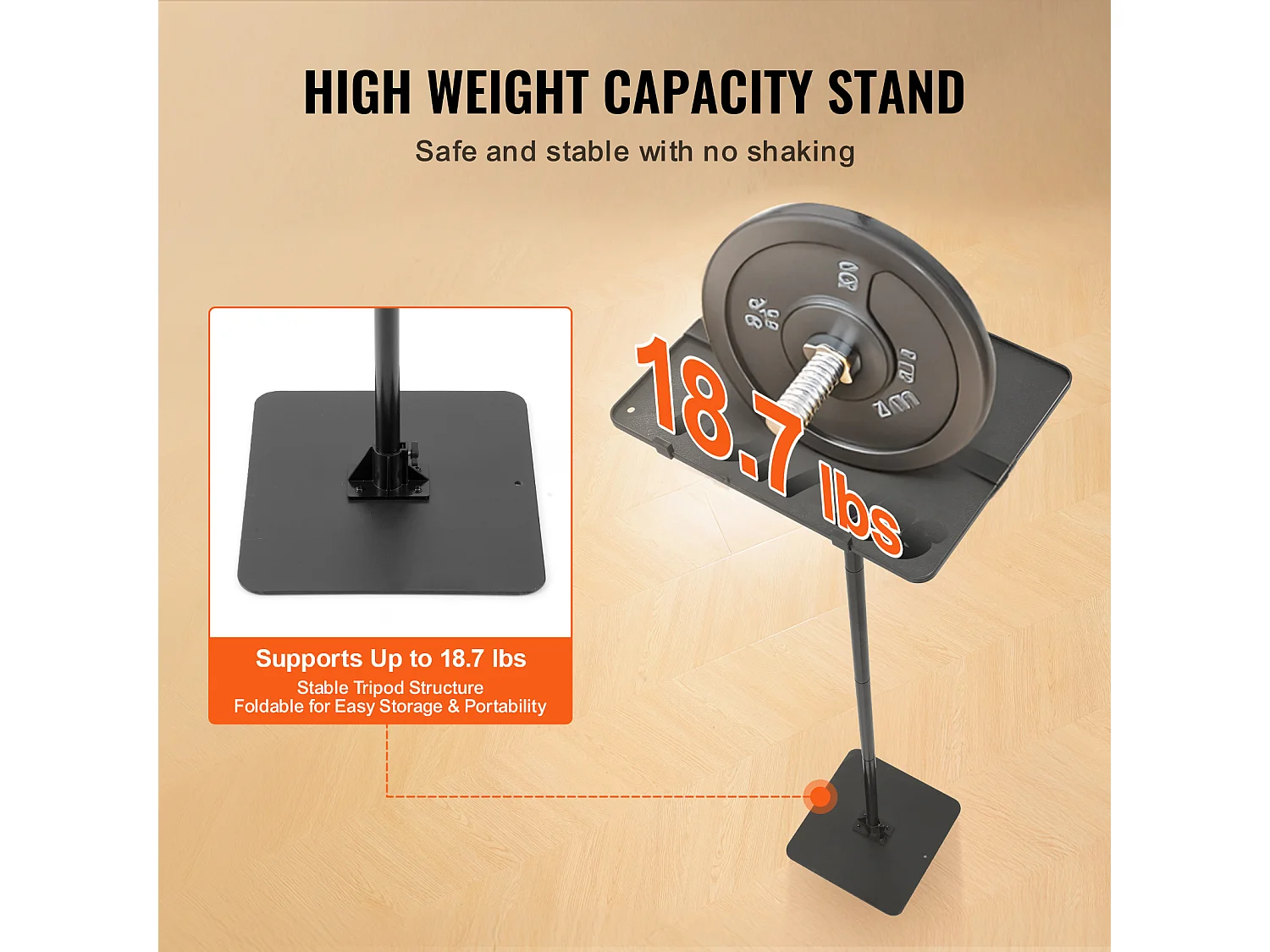 Projectorstandaard, SucceBuy Projectorstandaard, Vloerstandaard, Verstelbare Hoogte 77-161 cm