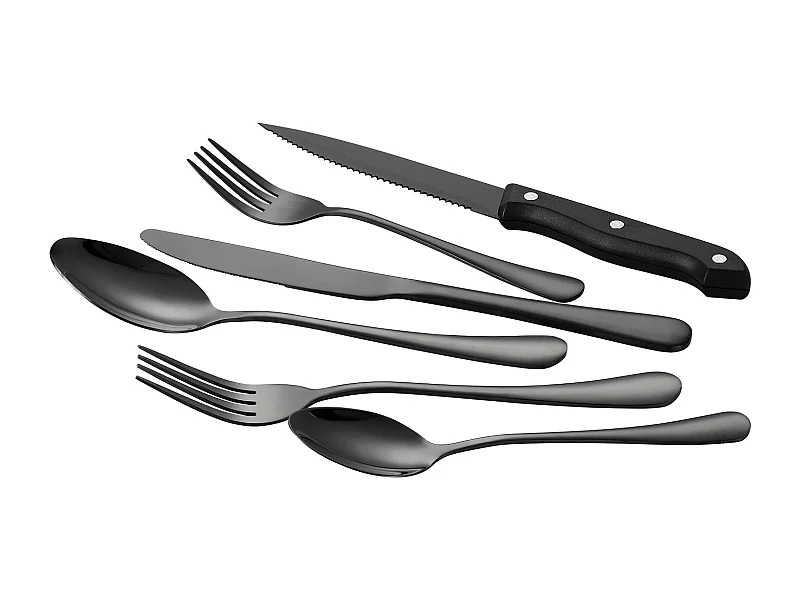 Bestekset SucceBuy 48-delige Bestekset, Voedselveilig Roestvrij Staal, Hoogglans Afwerking, Vaatwasserbestendig, Inclusief Steakmessen, Vorken en Lepels