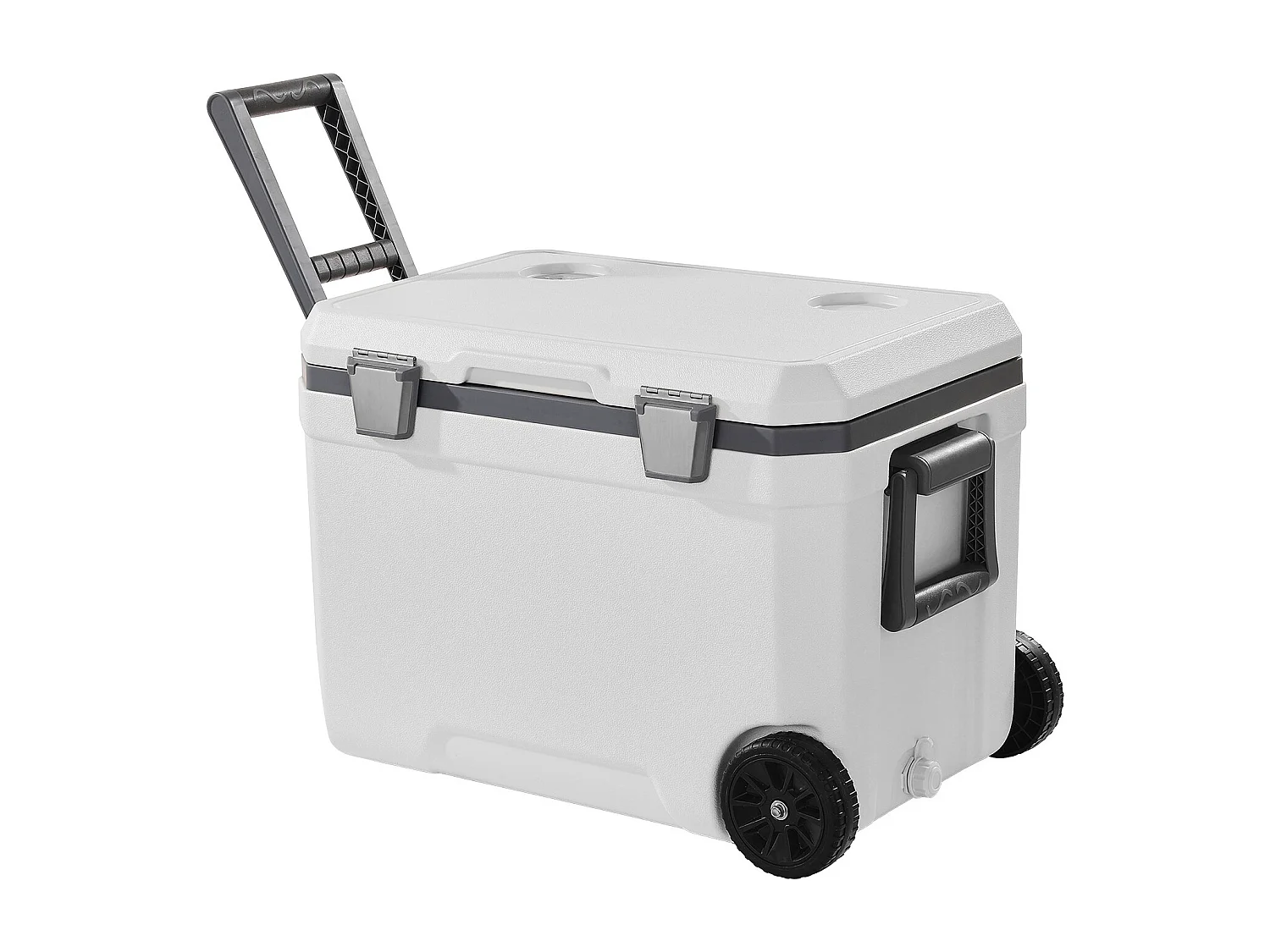 Glacière SucceBuy Glacière Portable 42,5 L avec Roulettes, Conception Isolée pour la Rétention de la Glace, Idéale pour les Pique-Niques