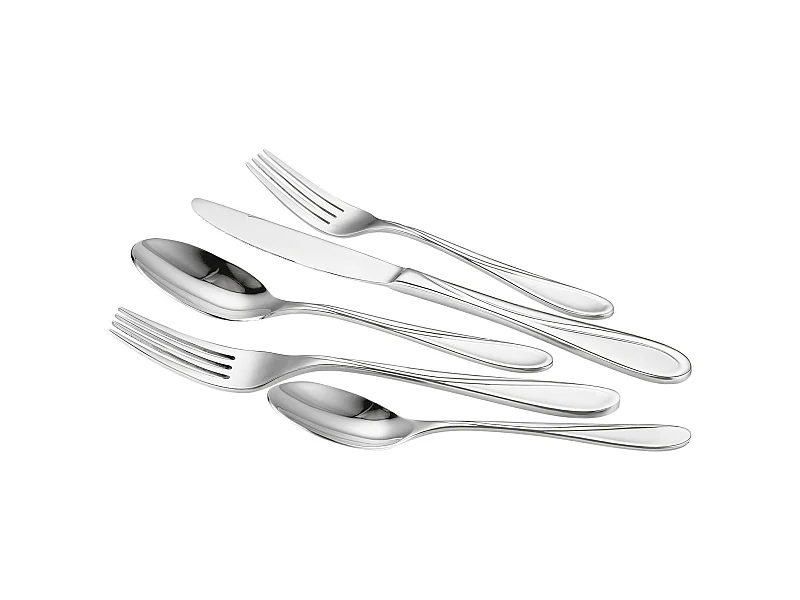 Besteckset SucceBuy 65-teiliges Edelstahlbesteckset, Lebensmittelechtes Hochglanzpoliert, Spülmaschinenfest, für 12 Personen, Küchenutensilien mit Messer