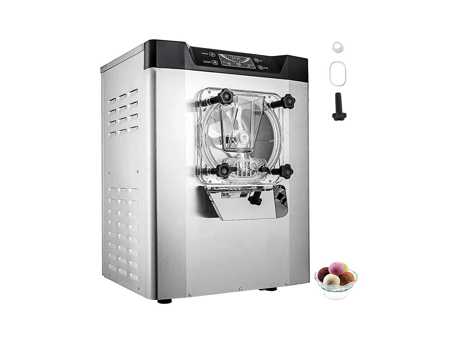 Machine à Crème Glacée SucceBuy dure Commerciale, 16-20L Britanniques/Heure, Acier Inoxydable