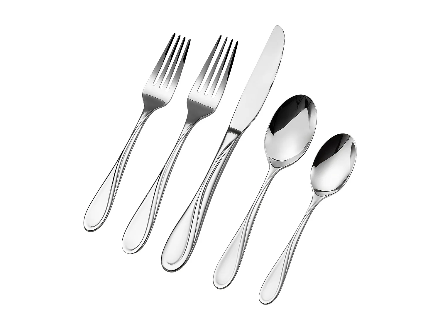 Ensemble de Couverts SucceBuy Ménagère 45 Pièces en Acier Inoxydable, Couverts pour 8 Personnes, Ustensiles de Cuisine.