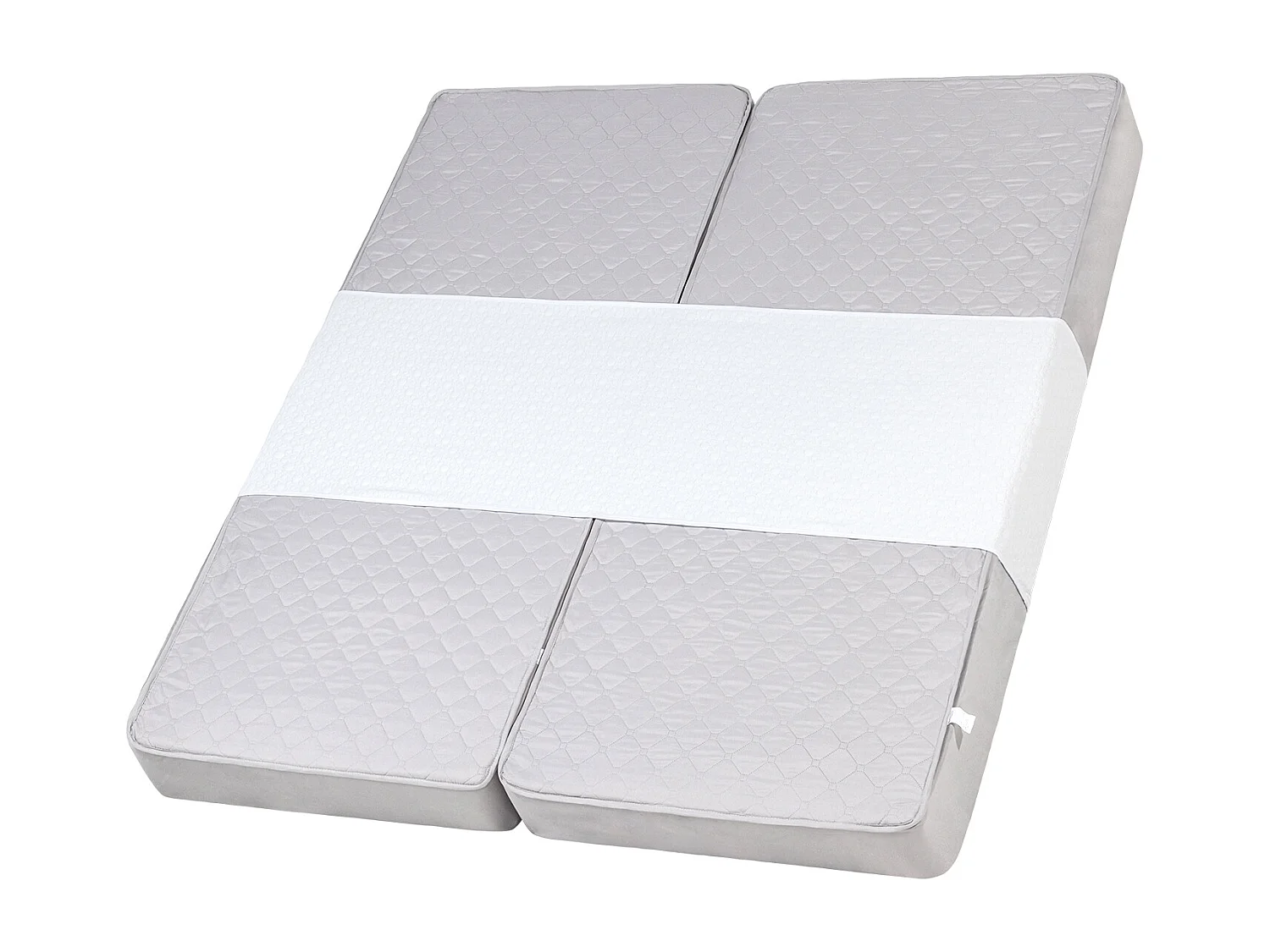 Bettbrücke 254 x 61 cm SucceBuy, Verbinder-Set für King-Size-Bett mit Starker Metallschlaufe, Formgedächtnisschaum 25D