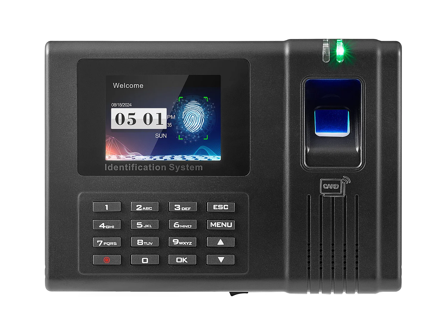 Horloge Biométrique SucceBuy, avec 100 000 Enregistrements et RFID pour Les Employés, pour Petites Entreprises, 5 Cartes RFID, Sans Frais Mensuels