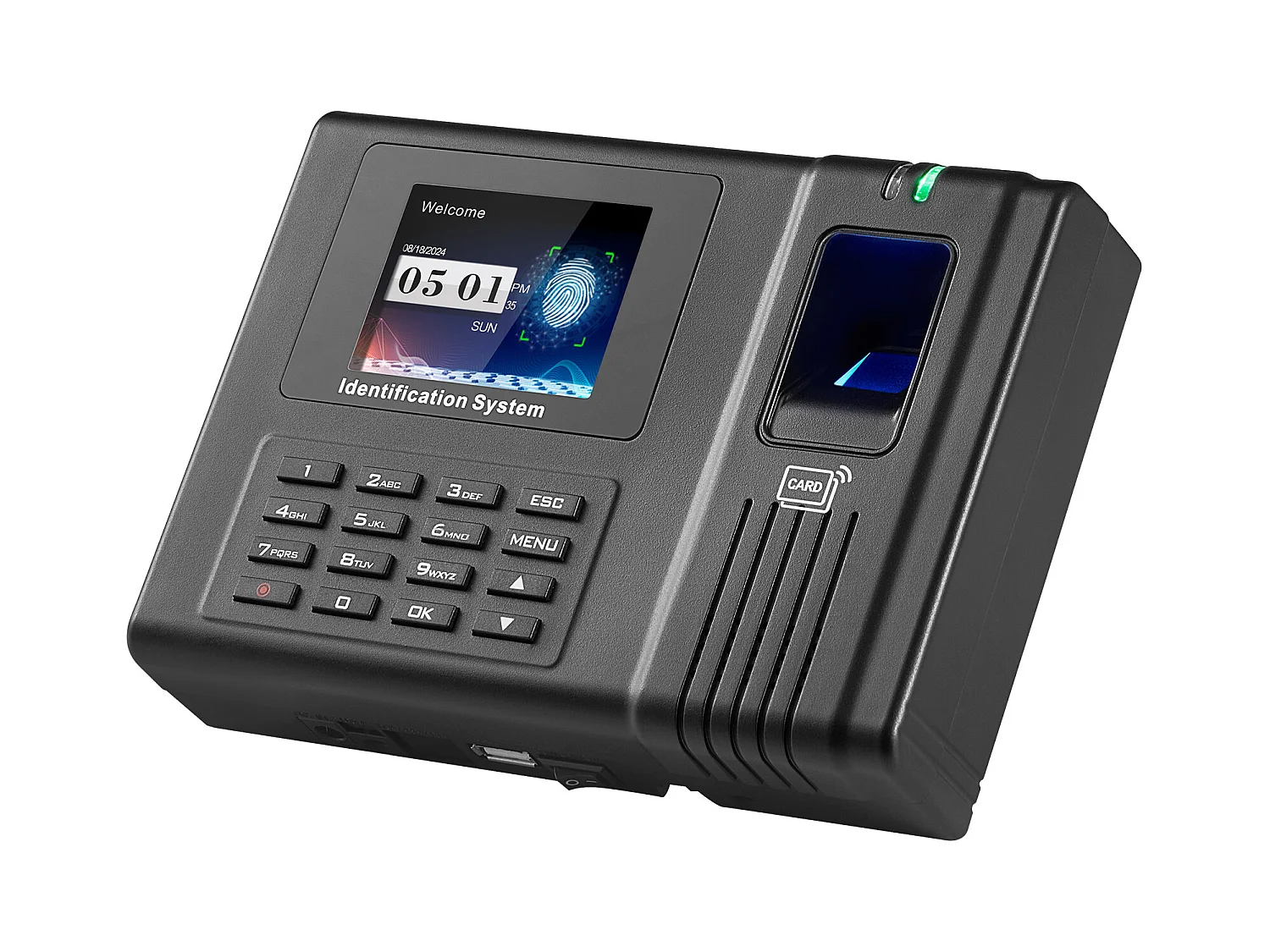 Horloge Biométrique SucceBuy, avec 100 000 Enregistrements et RFID pour Les Employés, pour Petites Entreprises, 5 Cartes RFID, Sans Frais Mensuels