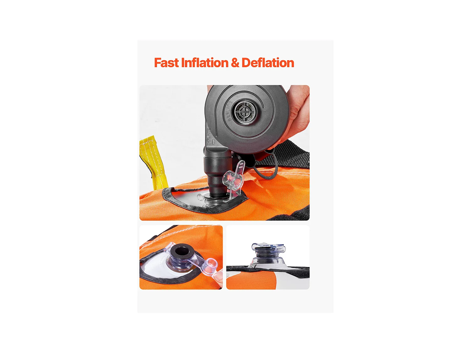 Bouée Tractée, SucceBuy Tube Tractable pour la Navigation de Plaisance, Tube Tractable Gonflable pour Sports Nautiques pour 1 à 4 Passagers