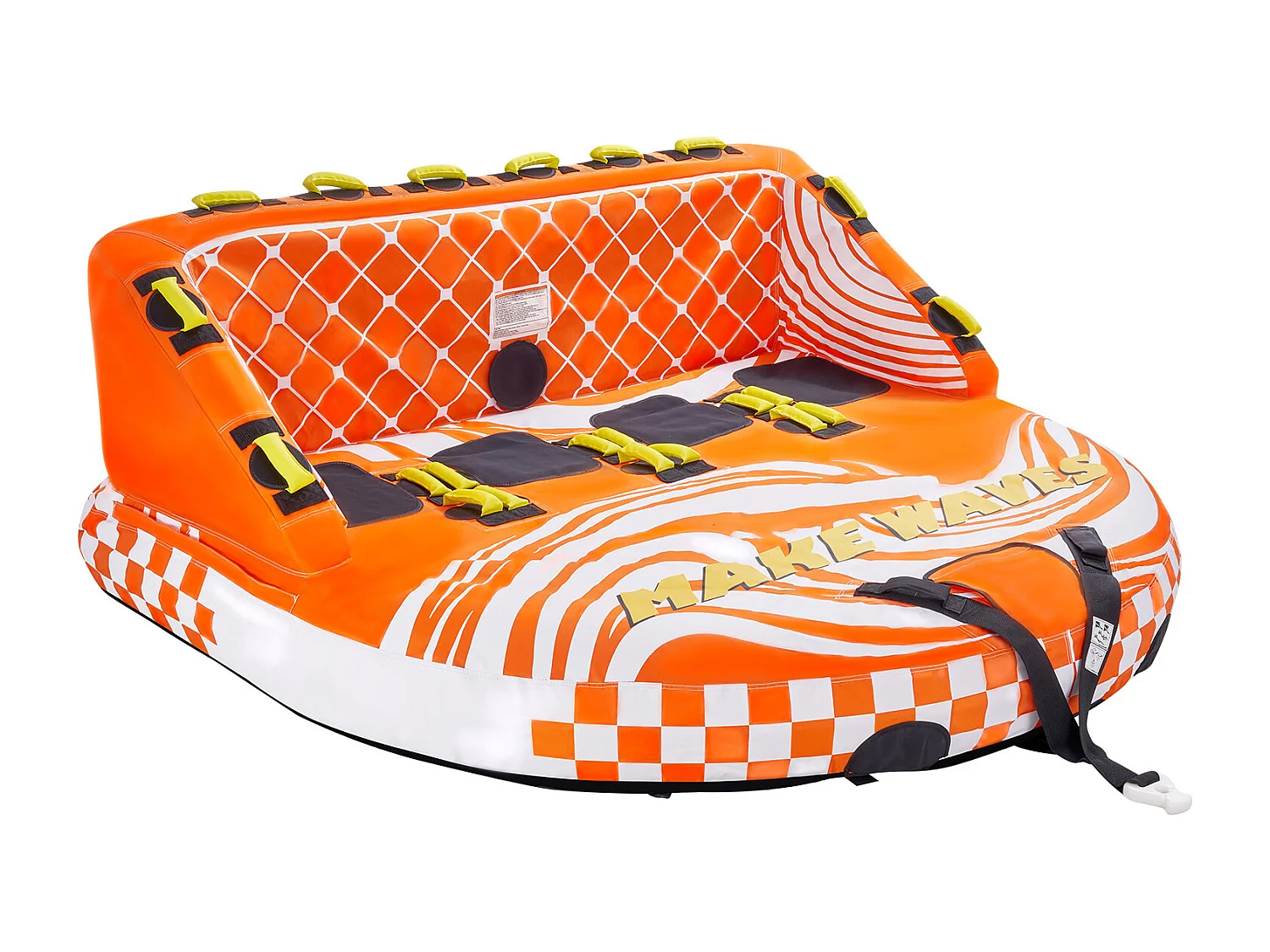 Tubo Remolcable SucceBuy para Navegación, Flotador Remolcable Inflable para Deportes Acuáticos de 1 a 4 Pasajeros