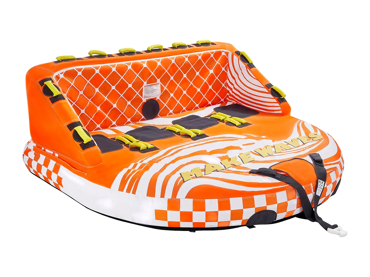 Tubo Remolcable SucceBuy para Navegación, Flotador Remolcable Inflable para Deportes Acuáticos de 1 a 4 Pasajeros