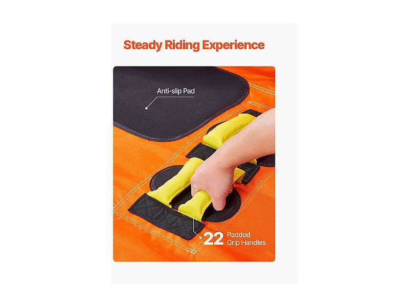 Sleepbare Tube, SucceBuy Sleepbare Tube voor Varen, Opblaasbare Sleepbare Tube voor Watersport voor 1-4 Passagiers