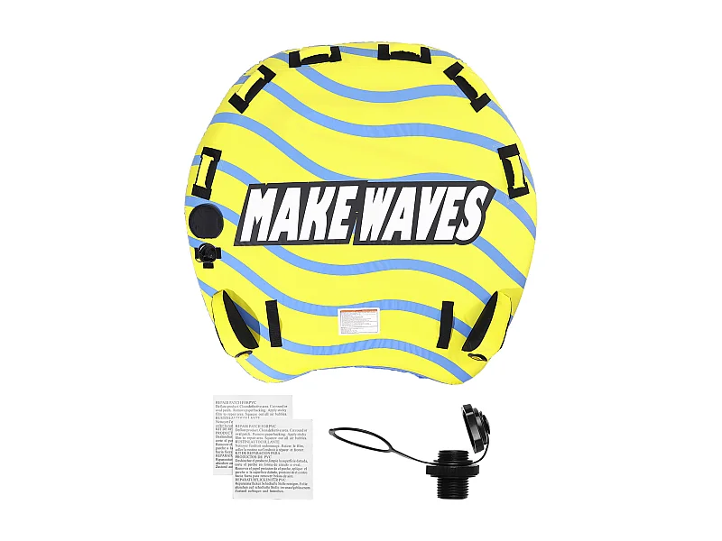 Towable Tube, SucceBuy Towable Tube für 1 bis 3 Passagiere, Aufblasbar, 231 kg, Nylonhülle, EVA-Griffe