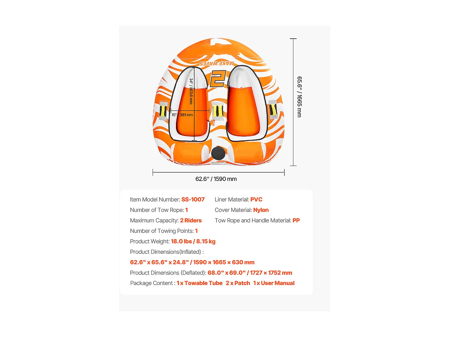 Gommoni Trainabili, SucceBuy Gommoni Trainabili per la Nautica, Gommoni Trainabili Gonfiabili per 2 Persone con 2 Cabine di Pilotaggio