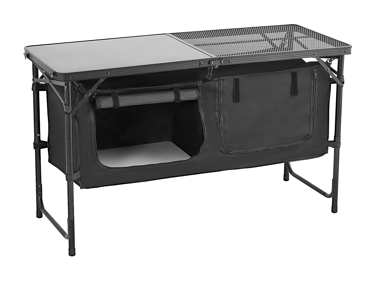 SucceBuy Table de Cuisine de Camping, Cuisine de Camping, Station de Cuisson Portable Pliable avec Rangement