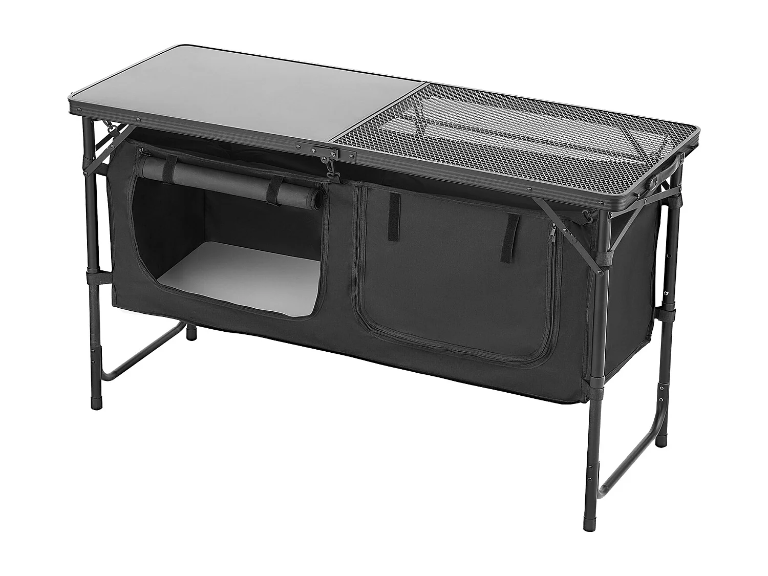 SucceBuy Table de Cuisine de Camping, Cuisine de Camping, Station de Cuisson Portable Pliable avec Rangement