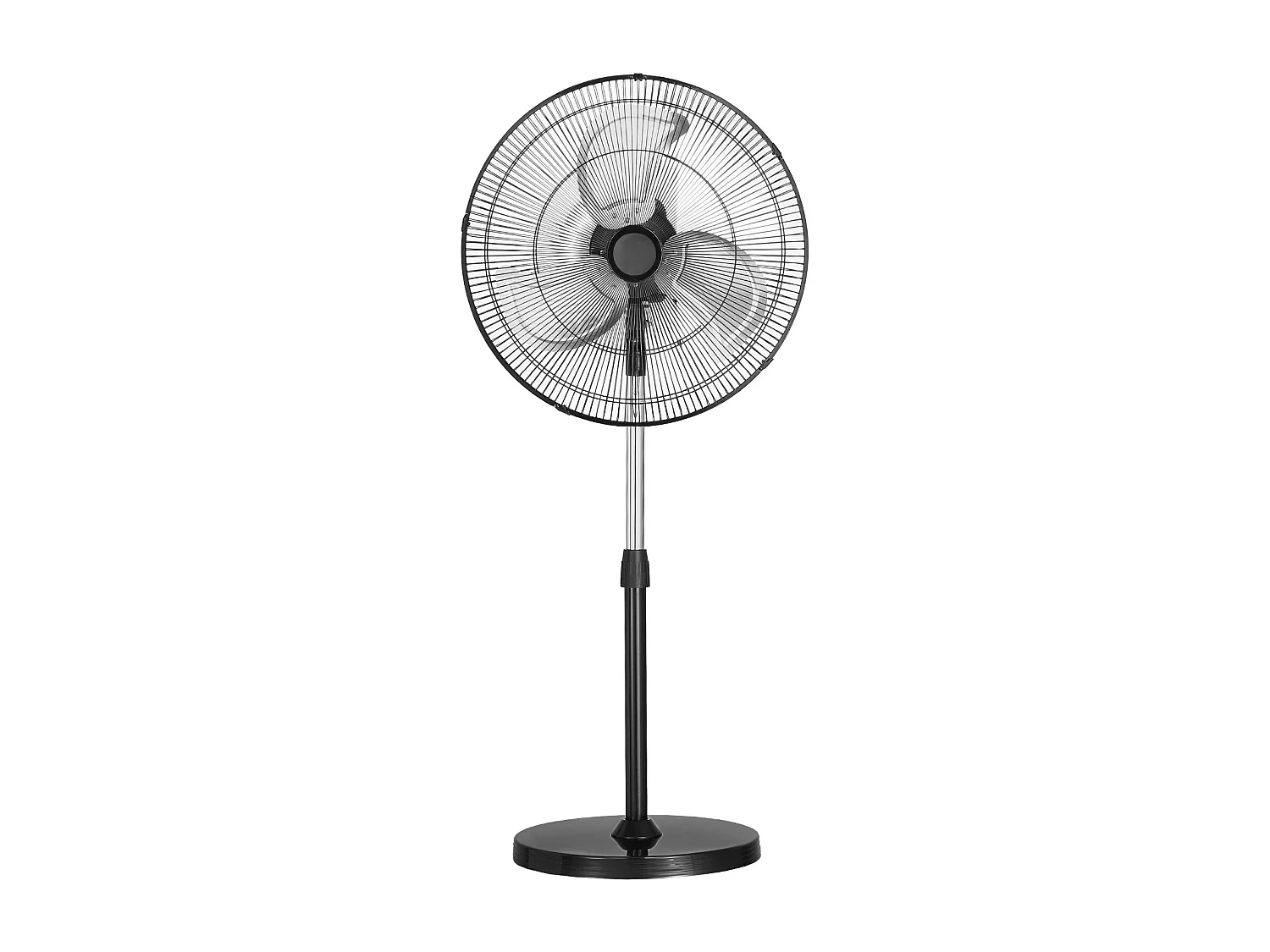 Ventilateur SucceBuy 570mm Ventilateur sur Pied avec 3 Vitesses, Réglable en Hauteur 110,5-138cm