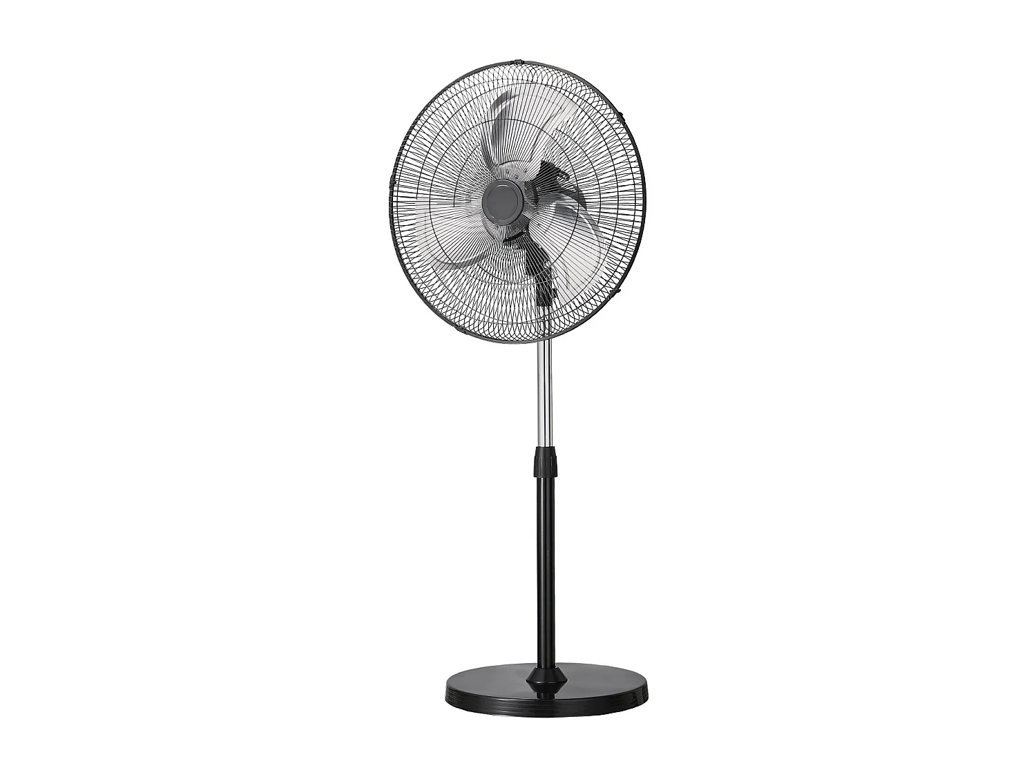 Ventilateur SucceBuy 570mm Ventilateur sur Pied avec 3 Vitesses, Réglable en Hauteur 110,5-138cm