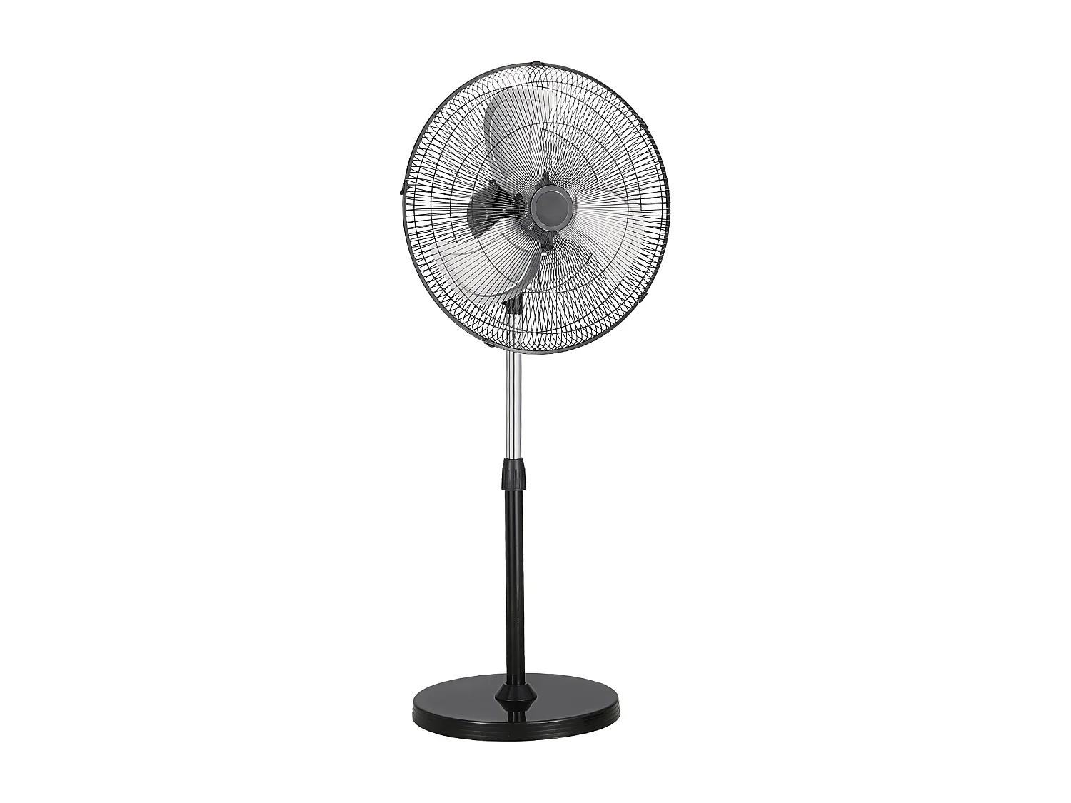 Ventilateur SucceBuy 570mm Ventilateur sur Pied avec 3 Vitesses, Réglable en Hauteur 110,5-138cm