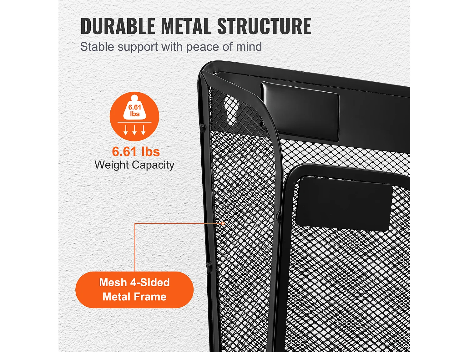 Support Mural SucceBuy File Wall Rack Mesh Wall File Holder 3 Pièces 1 Poche pour Bureau et École