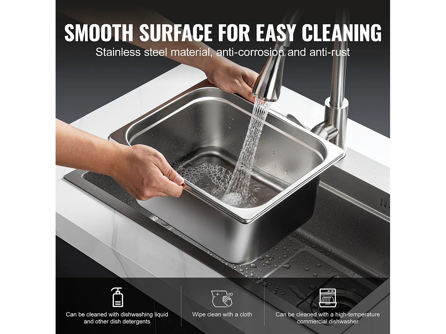 Hotelkochtöpfe SucceBuy, Set von 8, aus Edelstahl mit Deckel, für Gewerbliche und Industrielle Nutzung