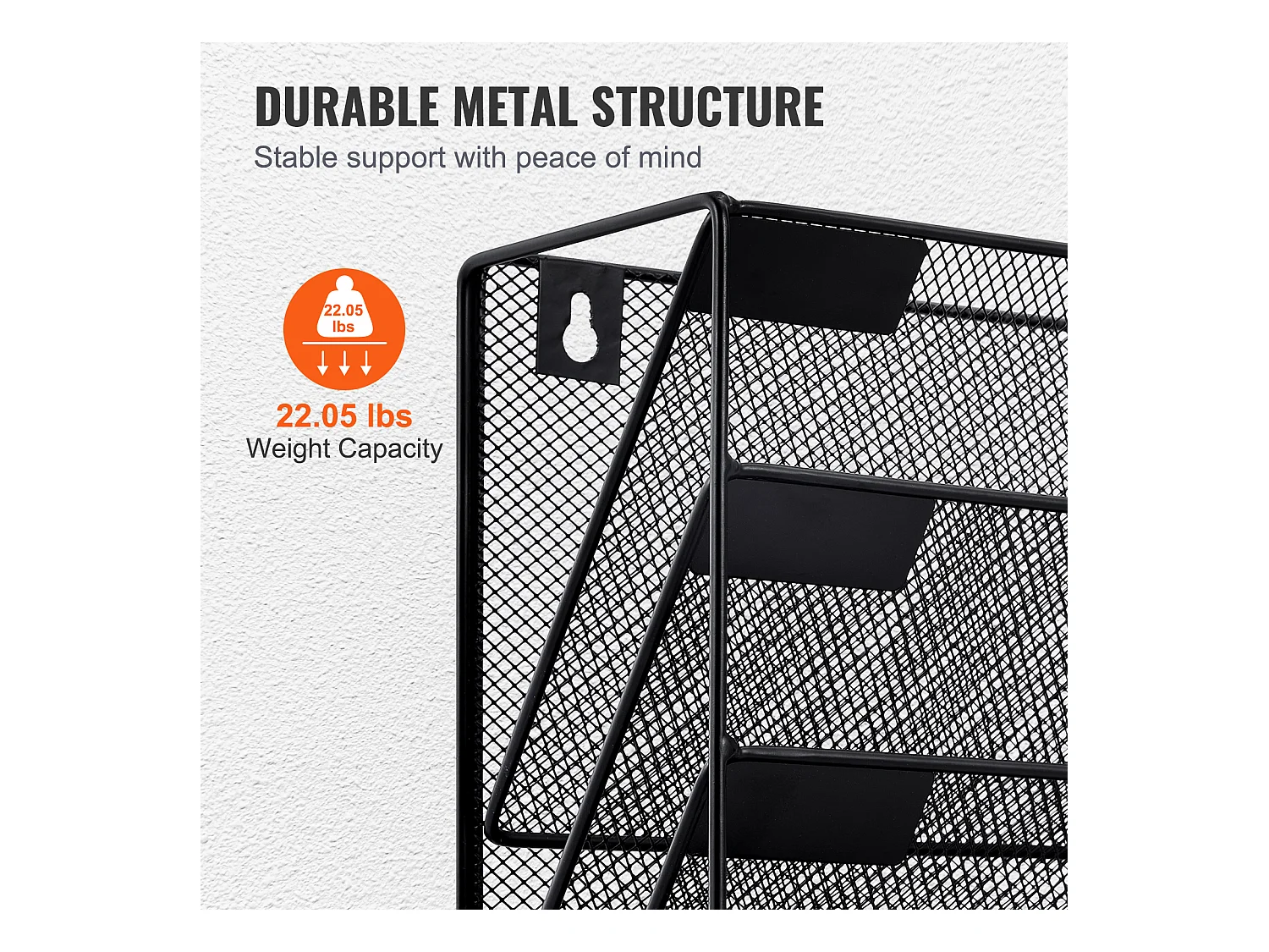 Support Mural SucceBuy pour Dossiers, Support Mural en Maille, 1 Pièce, 6 Poches, pour Bureau/École