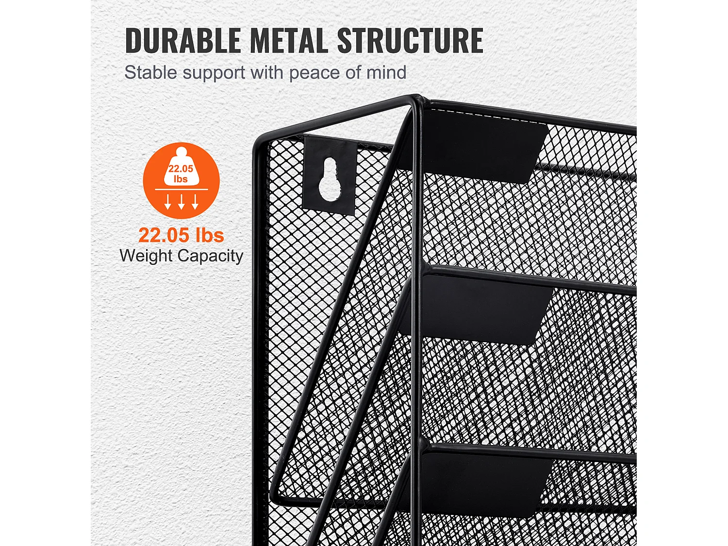 Support Mural SucceBuy pour Dossiers, Support Mural en Maille, 1 Pièce, 6 Poches, pour Bureau/École