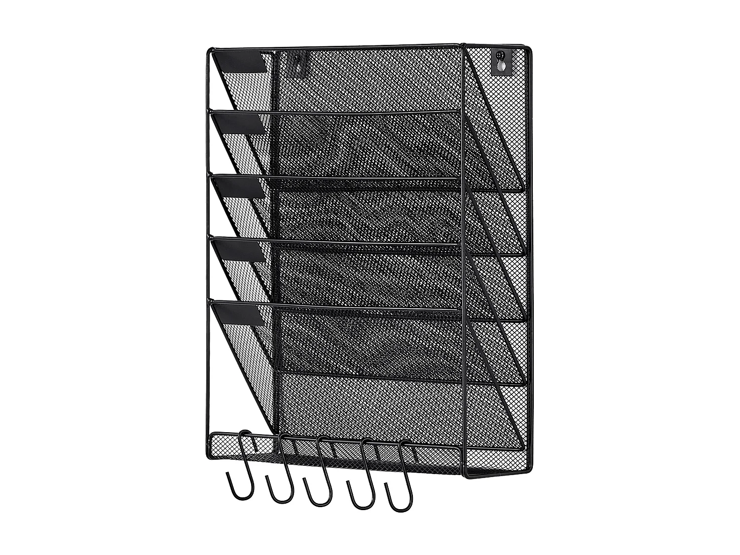 Support Mural SucceBuy pour Dossiers, Support Mural en Maille, 1 Pièce, 6 Poches, pour Bureau/École