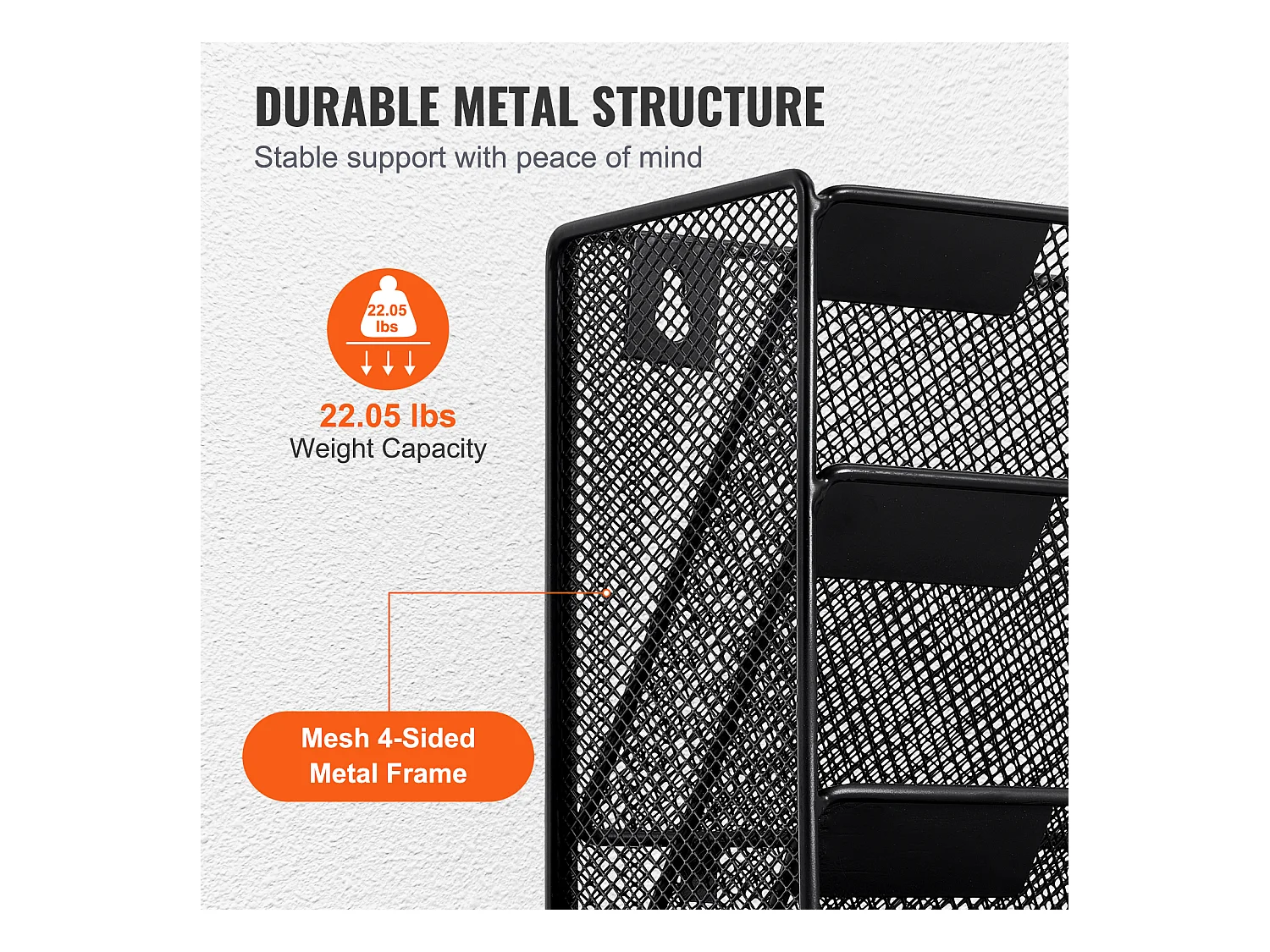 Wandhalter SucceBuy File Wall Shelf Mesh Wall File Holder 1 Stück 10 Beutel für Büro und Schule