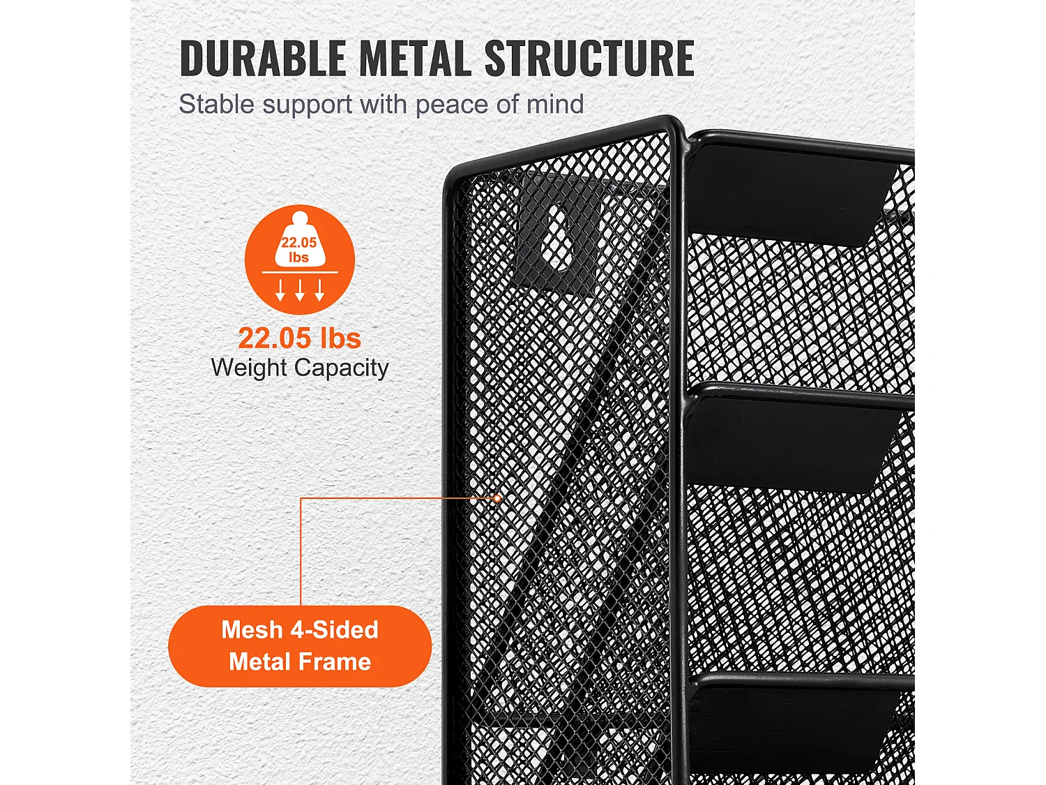 Supporto Murale SucceBuy File Wall Shelf Mesh Wall File Holder 1 Pezzo 10 Tasche per Ufficio e Scuola