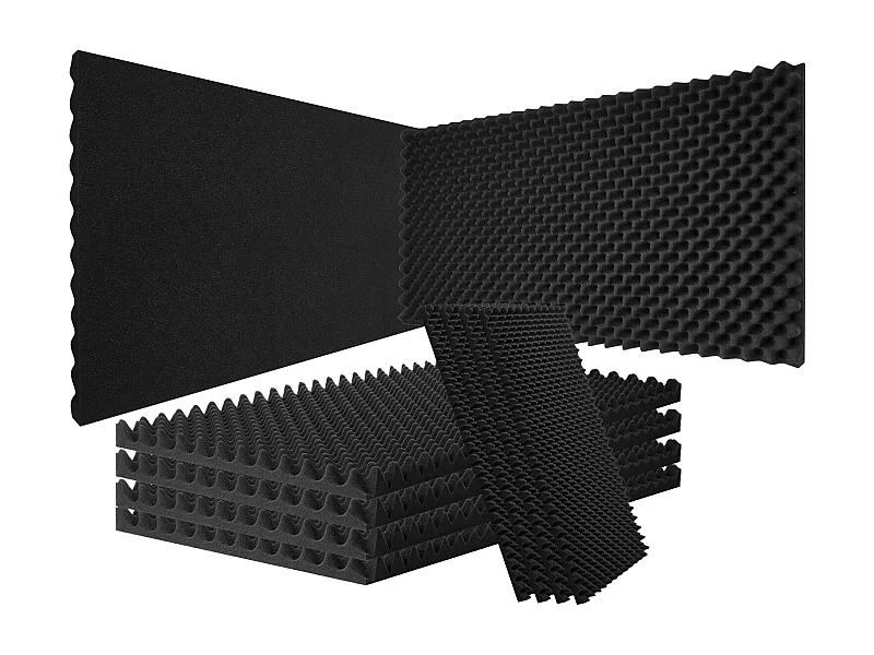 Panneaux en Mousse Acoustique SucceBuy Lot de 2 Panneaux en Mousse Acoustique 121.92 x 60.96 x 5.08 cm pour Mur et Plafond de Studio