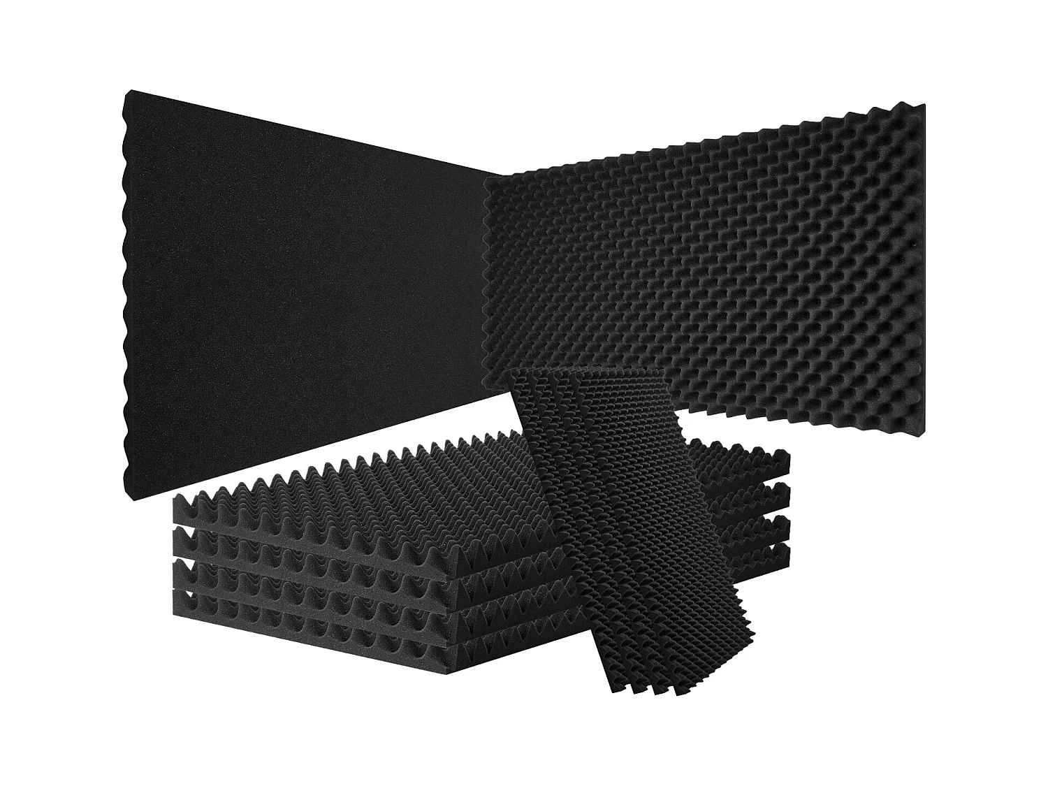 Panneaux en Mousse Acoustique SucceBuy Lot de 2 Panneaux en Mousse Acoustique 121.92 x 60.96 x 5.08 cm pour Mur et Plafond de Studio