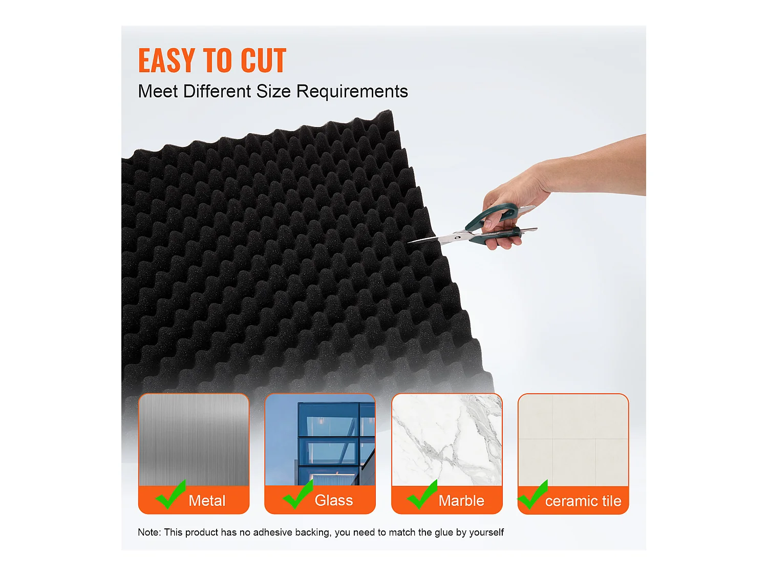 Panneaux en Mousse Acoustique SucceBuy Lot de 2 Panneaux en Mousse Acoustique 121.92 x 60.96 x 5.08 cm pour Mur et Plafond de Studio